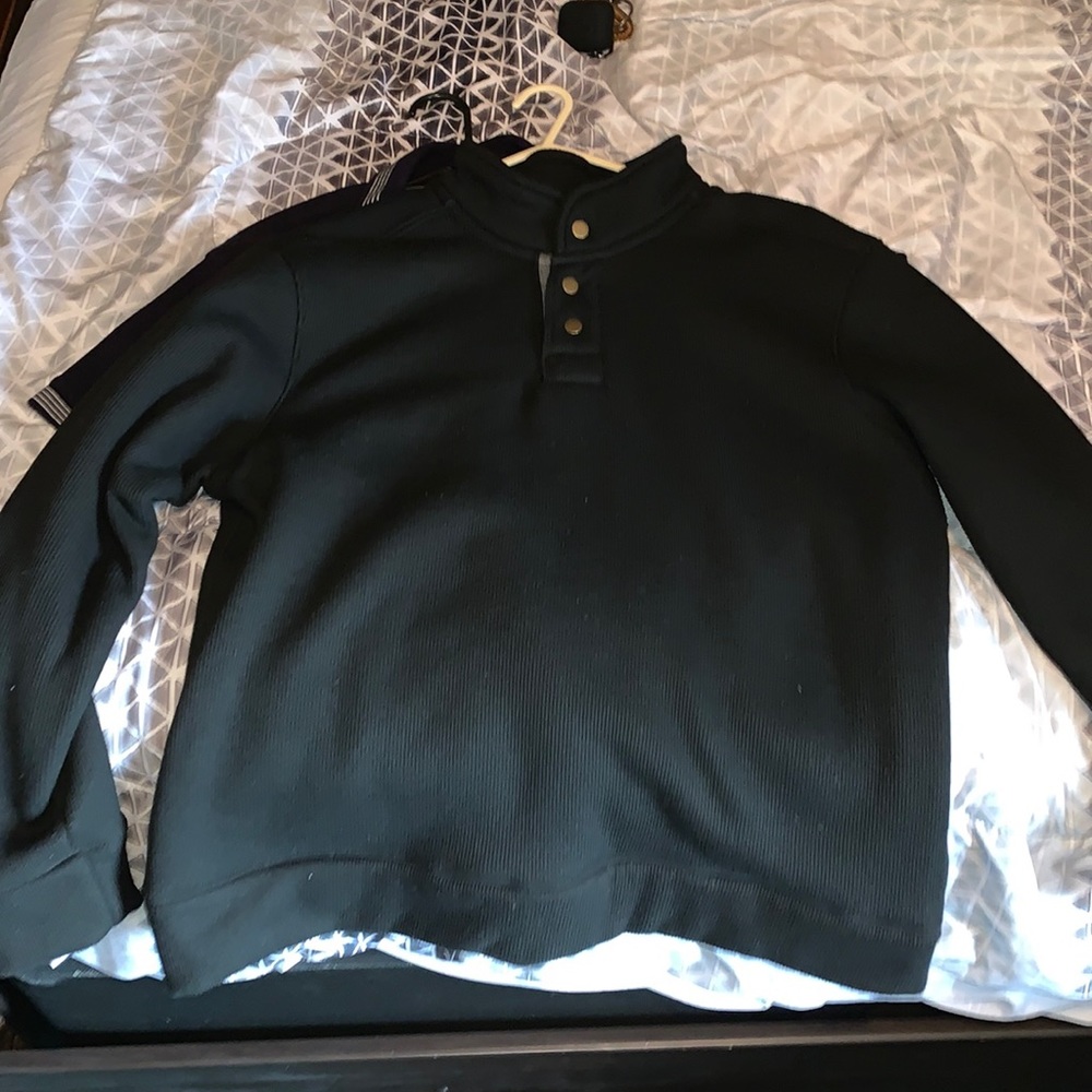 black button up sweater for men